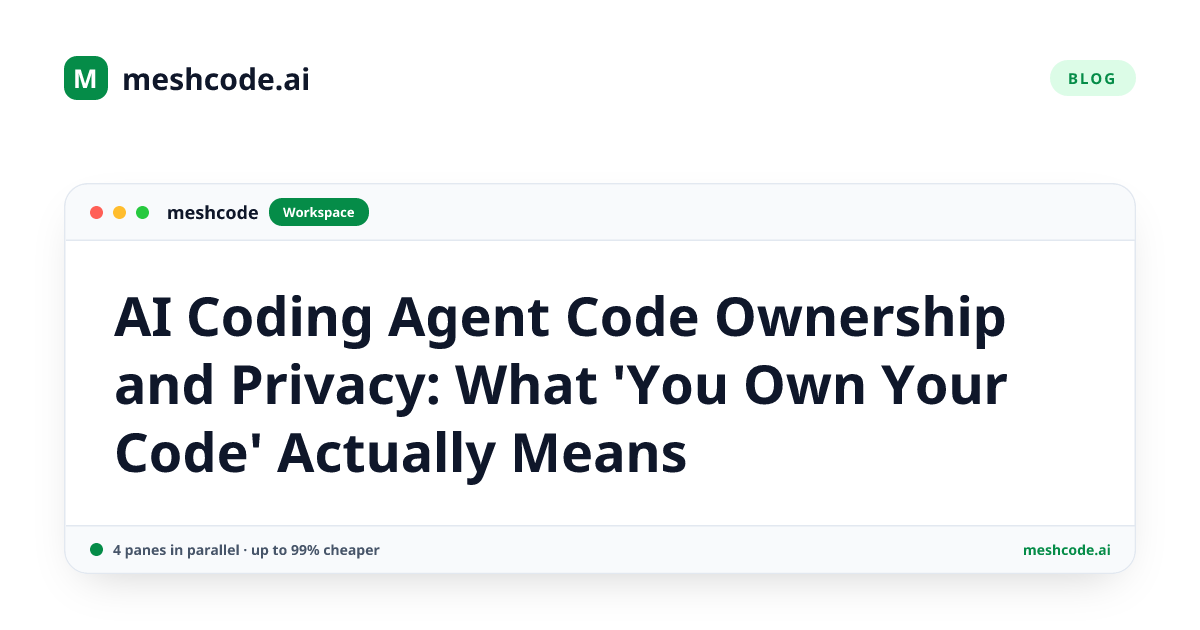 AI Coding Agent Code Ownership and Privacy: What 'You Own Your Code' Actually Means