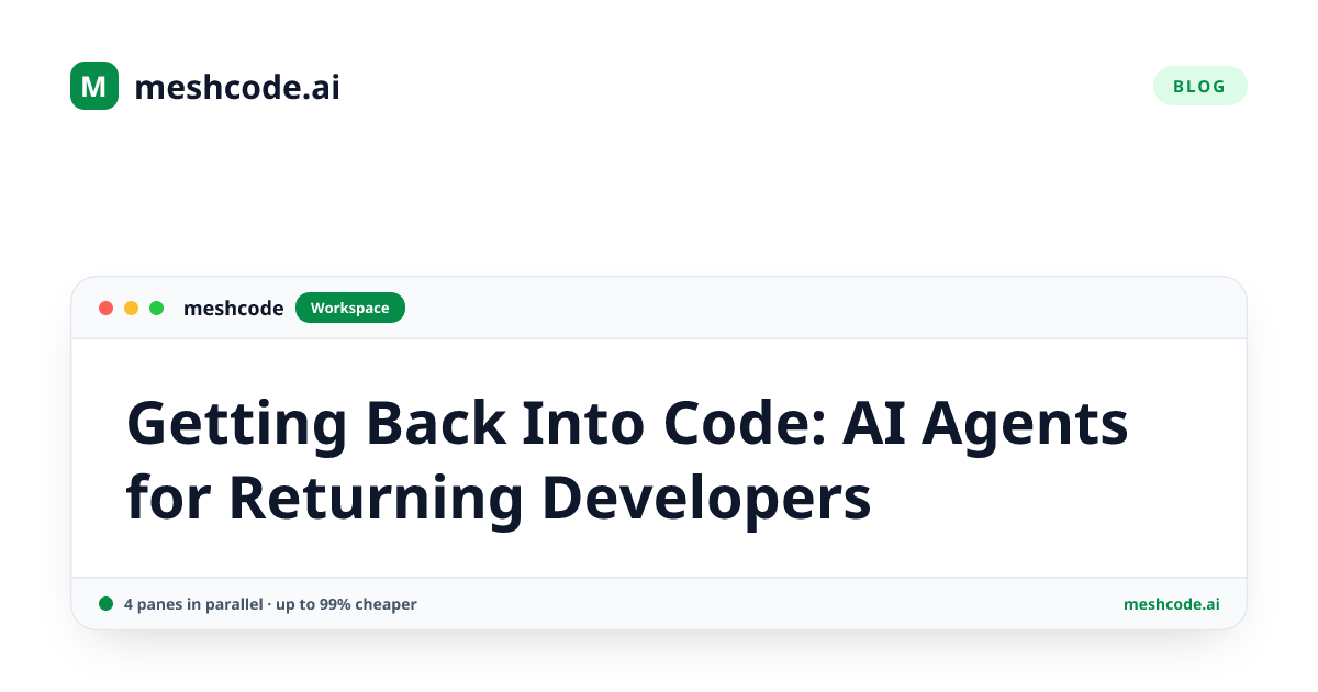 Getting Back Into Code: AI Agents for Returning Developers