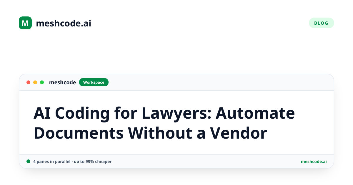 AI Coding for Lawyers: Automate Documents Without a Vendor