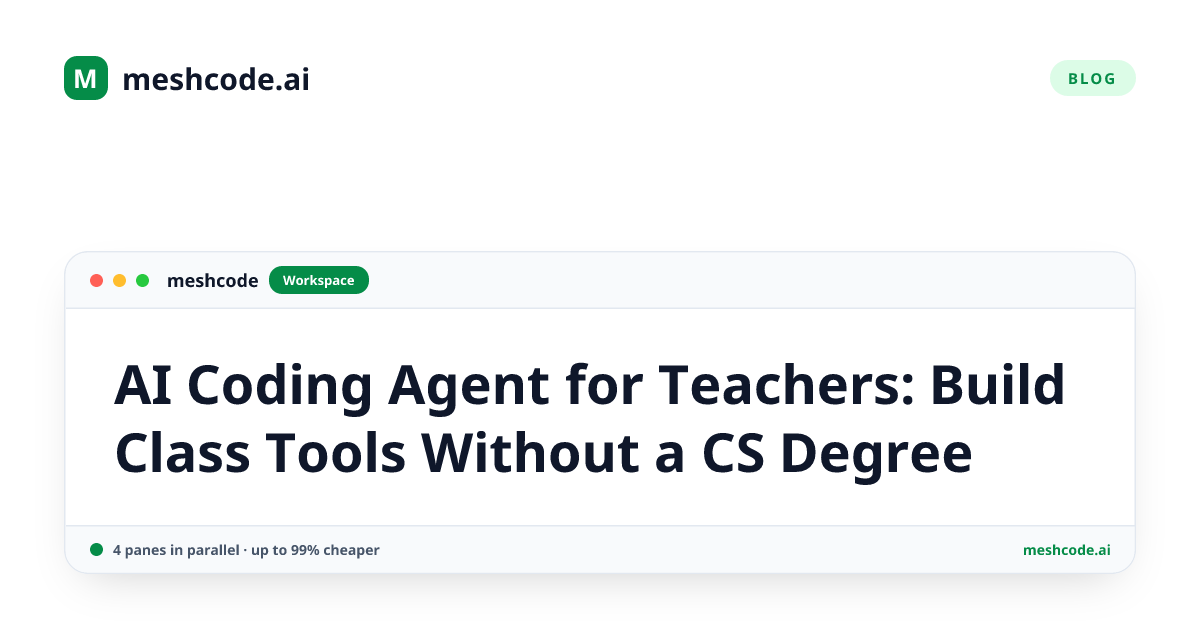 AI Coding Agent for Teachers: Build Class Tools Without a CS Degree