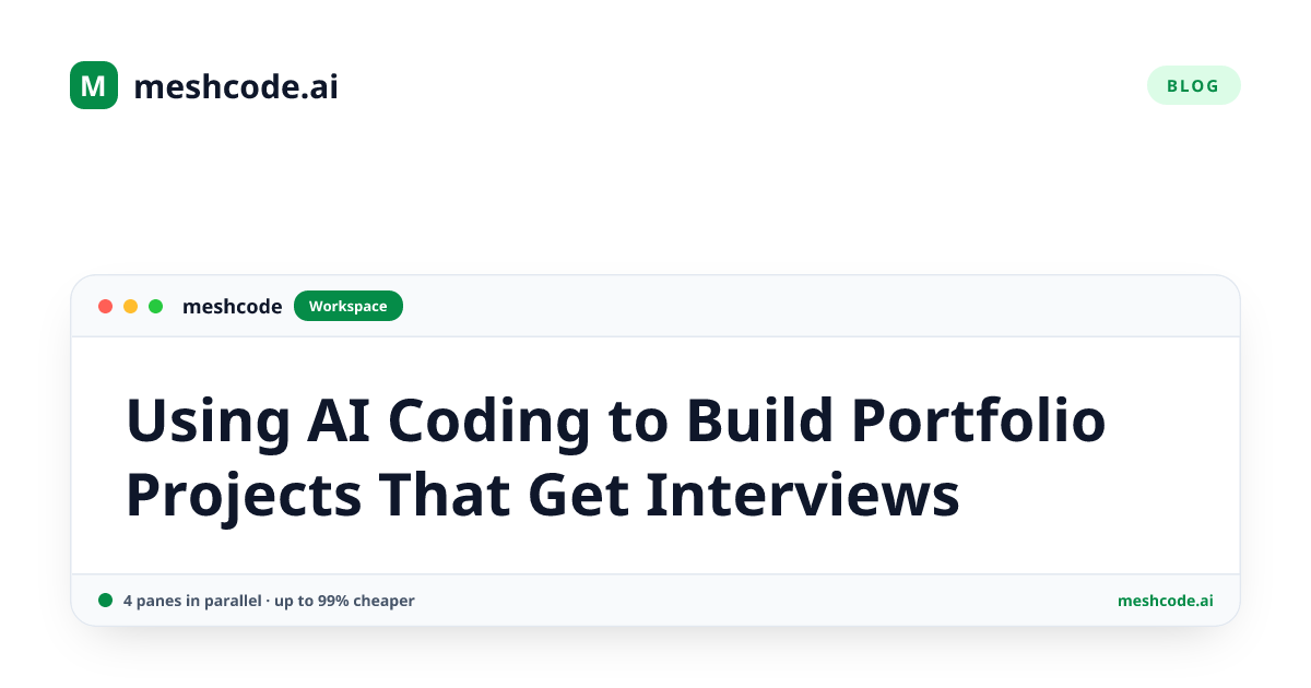 Using AI Coding to Build Portfolio Projects That Get Interviews