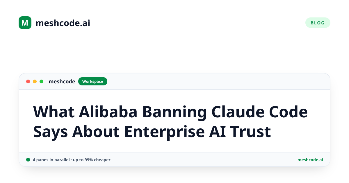 What Alibaba Banning Claude Code Says About Enterprise AI Trust