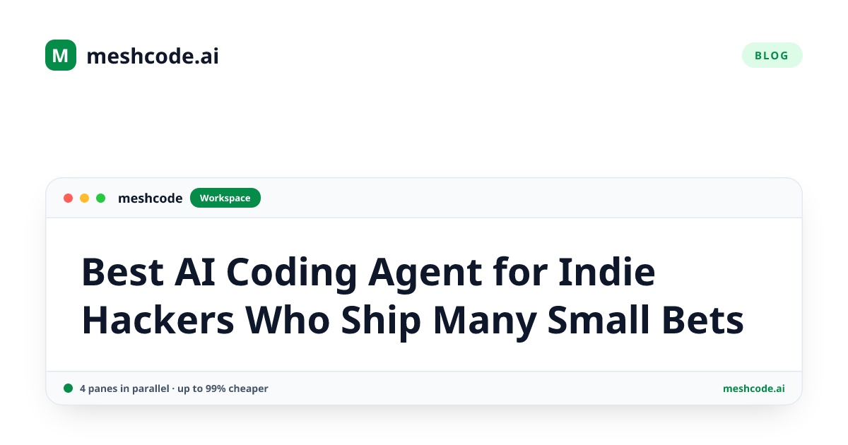 Best AI Coding Agent for Indie Hackers Who Ship Many Small Bets