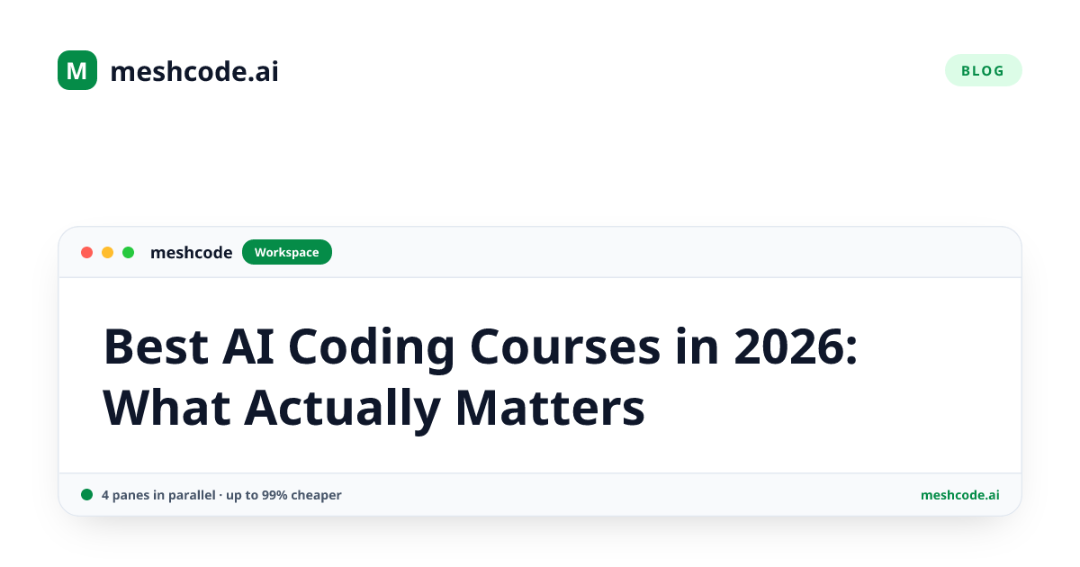 Best AI Coding Courses in 2026: What Actually Matters