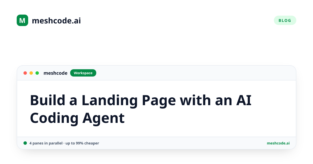 Build a Landing Page with an AI Coding Agent