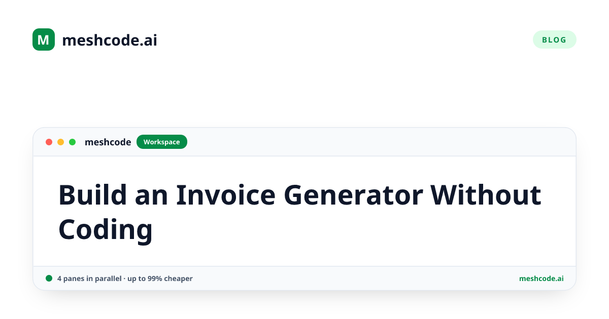 Build an Invoice Generator Without Coding