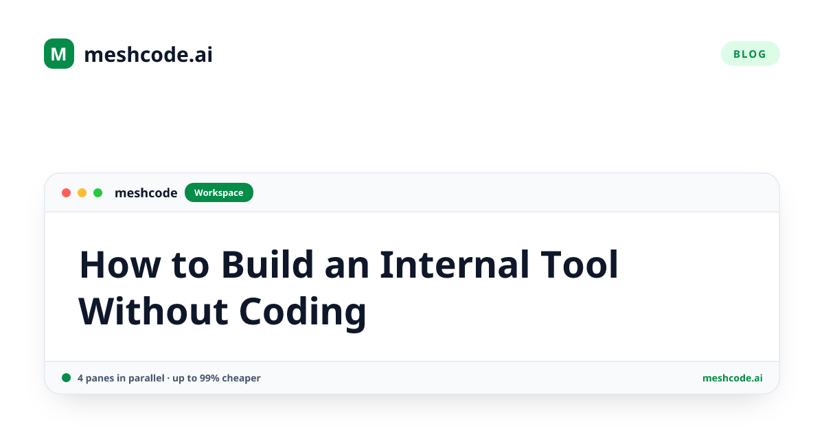 How to Build an Internal Tool Without Coding