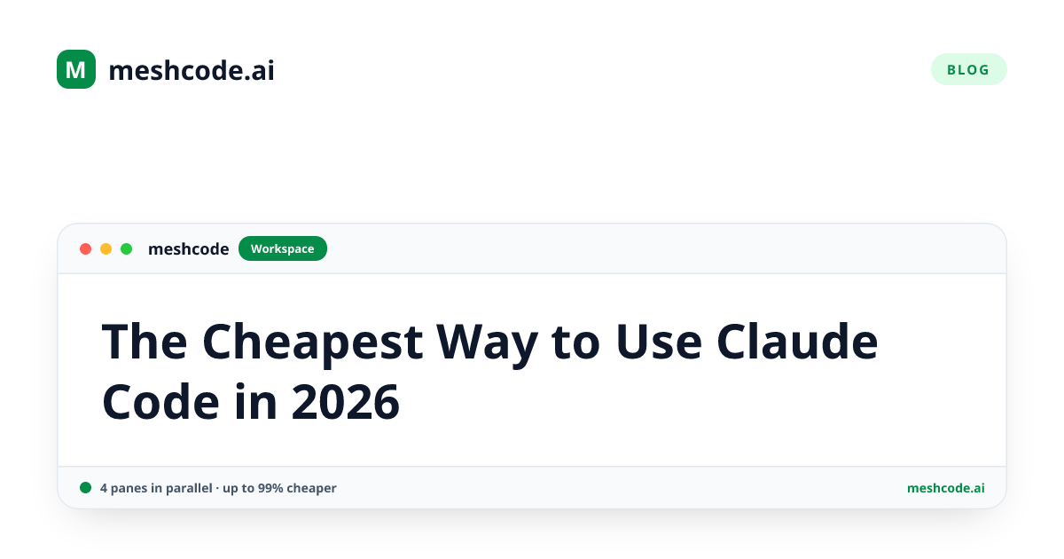 The Cheapest Way to Use Claude Code in 2026