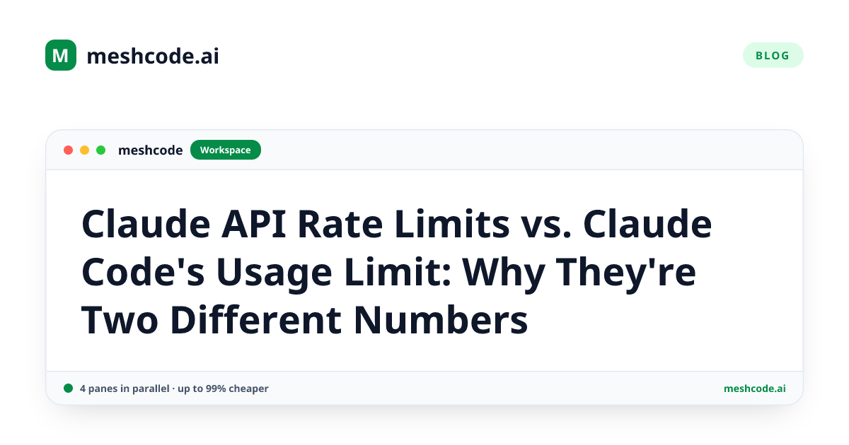 Claude API Rate Limits vs. Claude Code's Usage Limit: Why They're Two Different Numbers