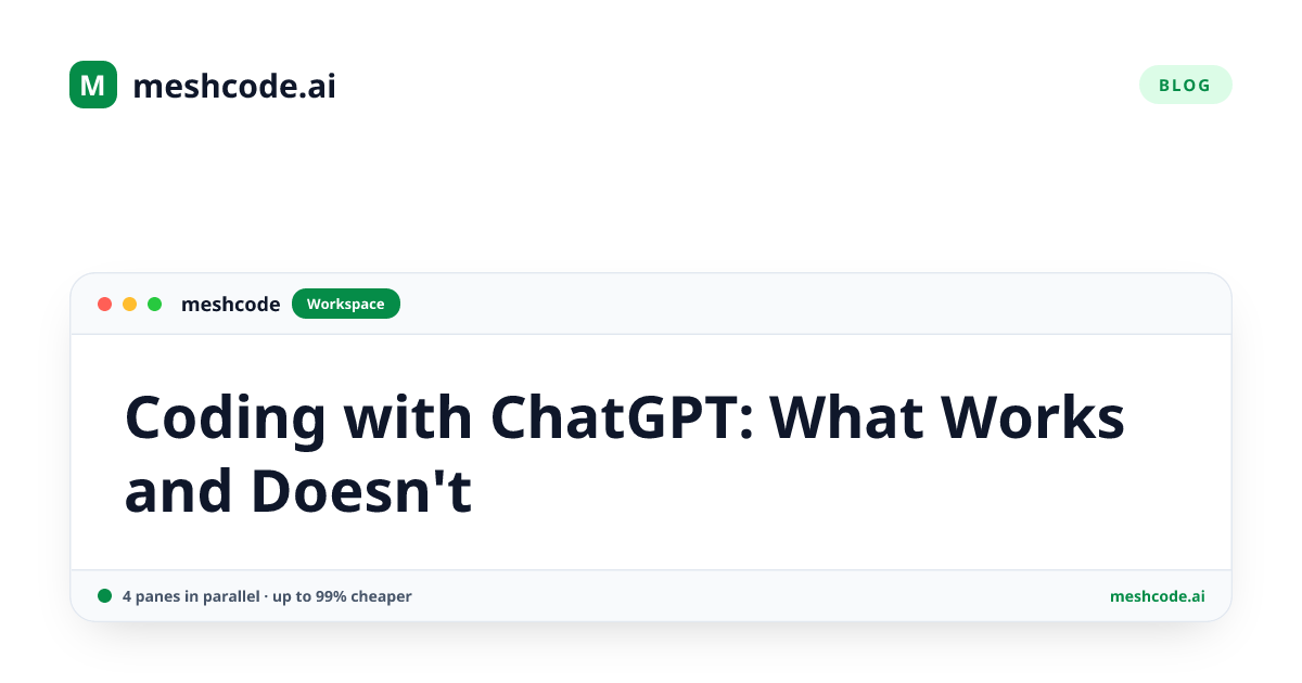 Coding with ChatGPT: What Works and Doesn't
