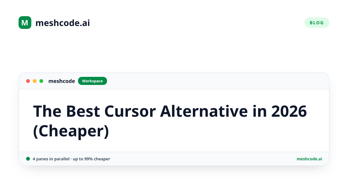 The Best Cursor Alternative in 2026 (Cheaper)
