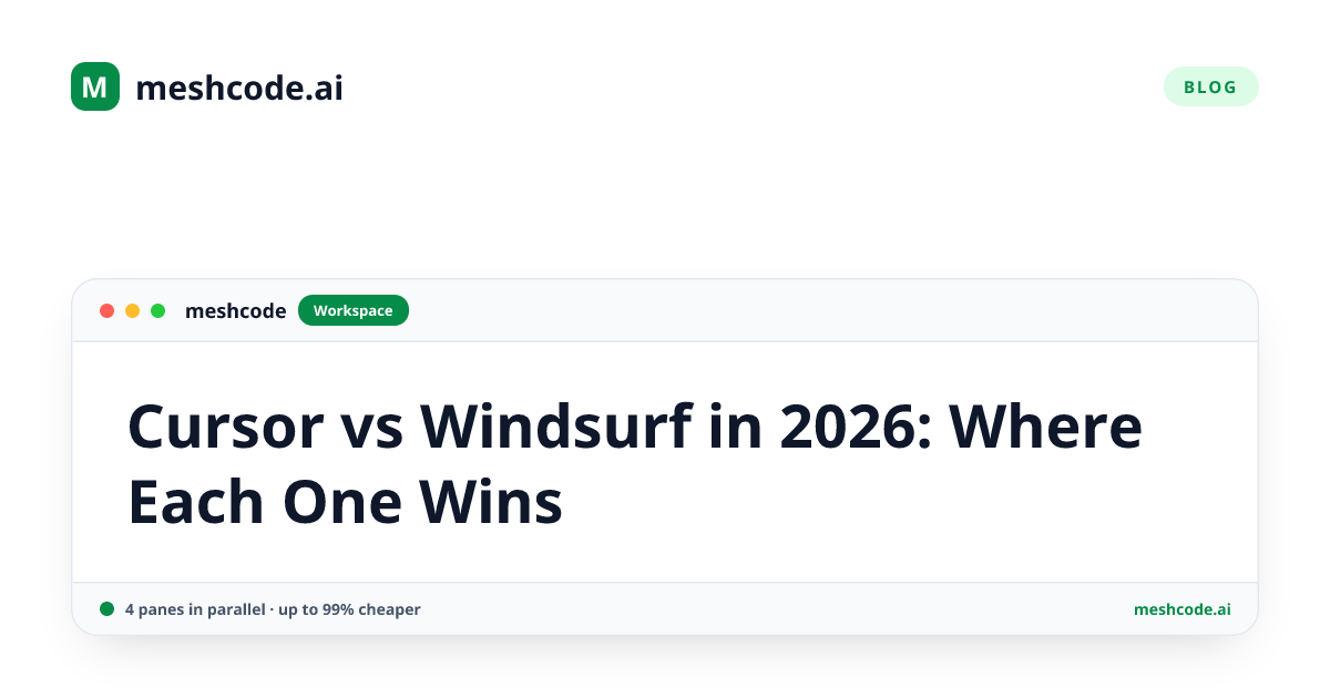 Cursor vs Windsurf in 2026: Where Each One Wins