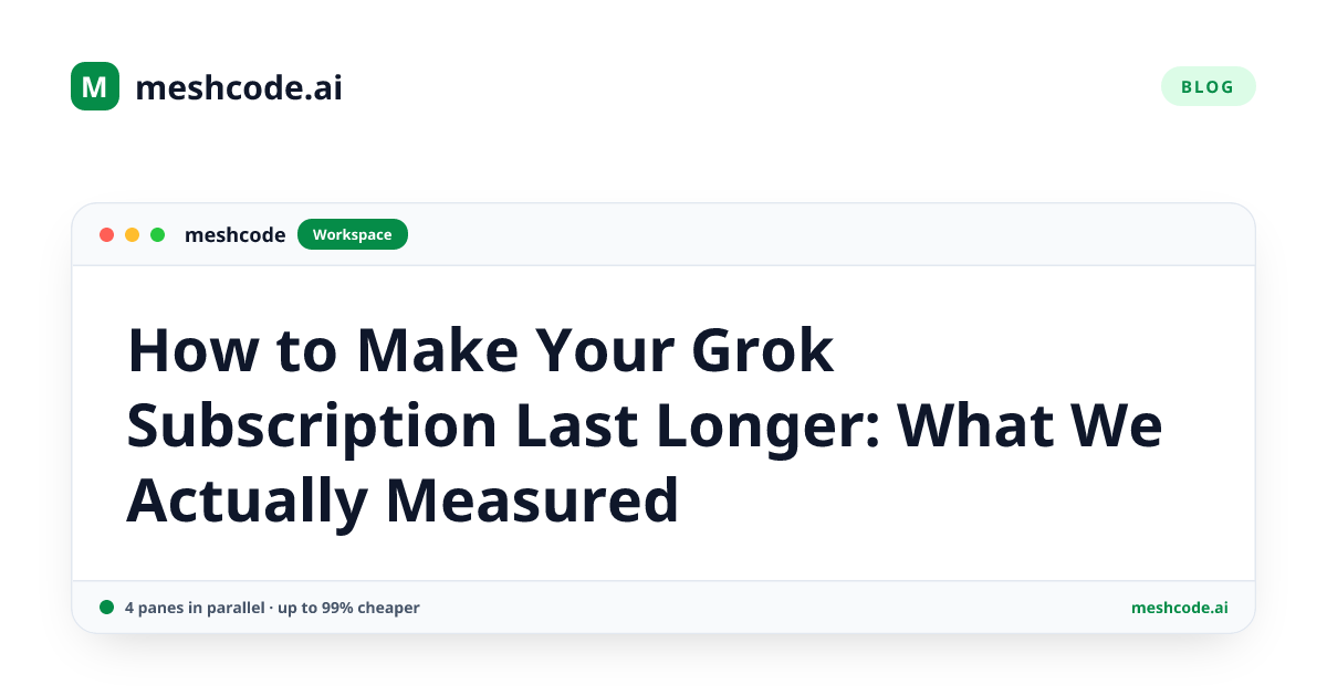 How to Make Your Grok Subscription Last Longer: What We Actually Measured