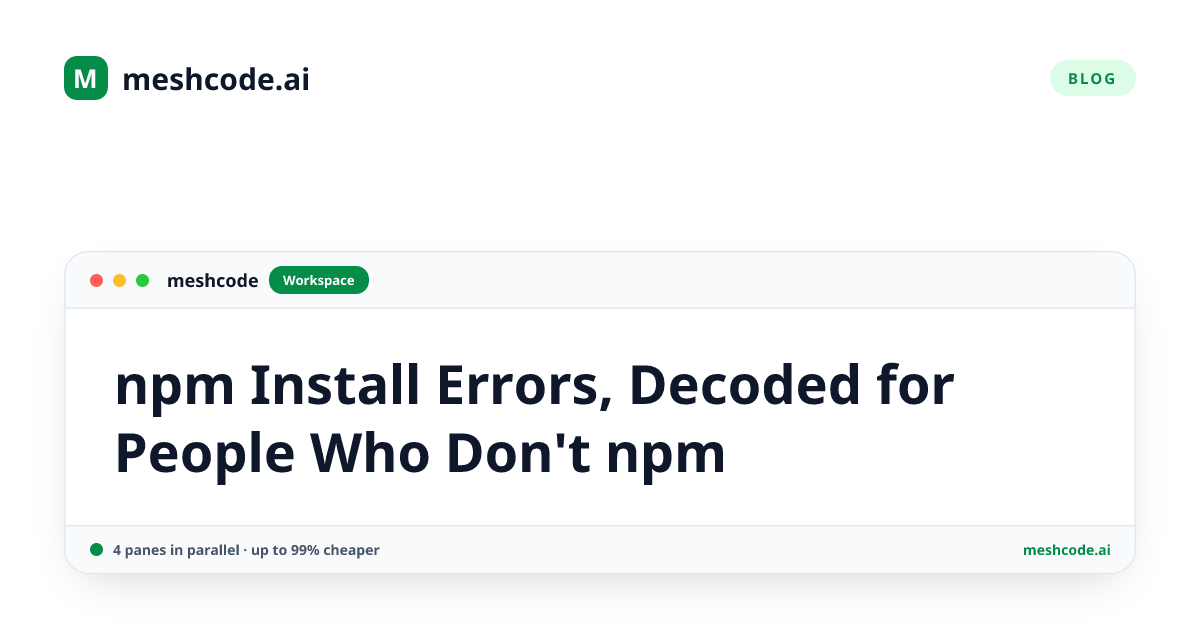 npm Install Errors, Decoded for People Who Don't npm