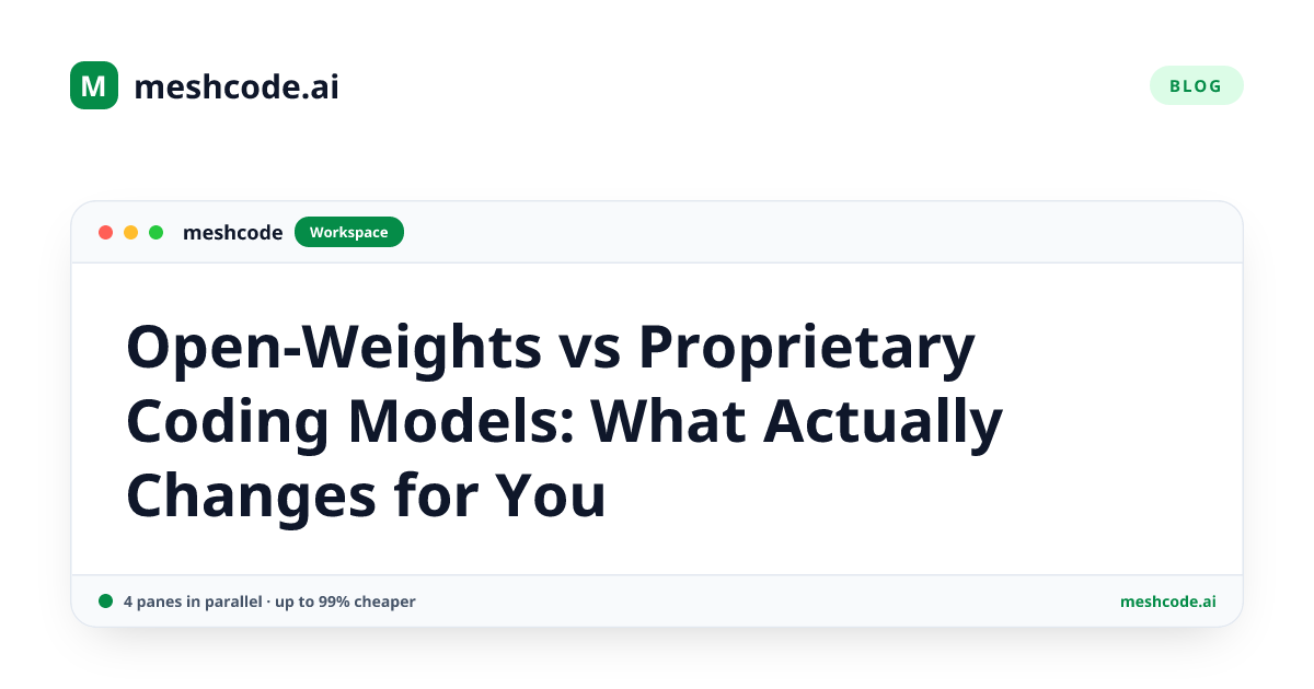 Open-Weights vs Proprietary Coding Models: What Actually Changes for You