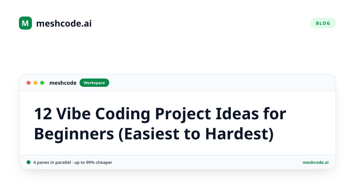 12 Vibe Coding Project Ideas for Beginners (Easiest to Hardest)