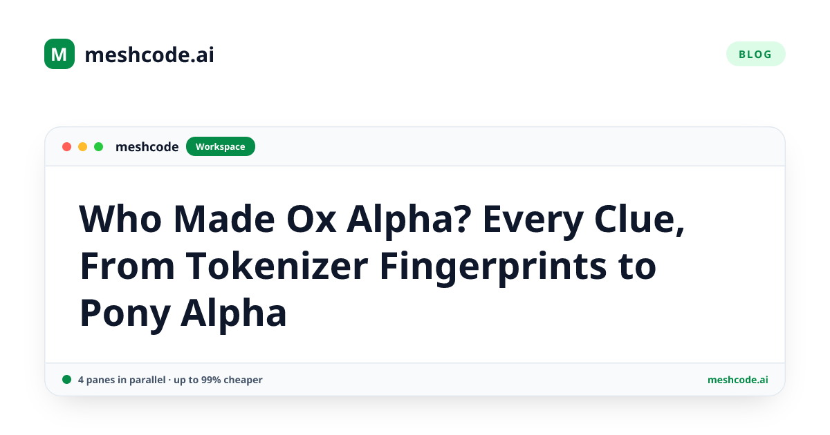 Who Made Ox Alpha? Every Clue, From Tokenizer Fingerprints to Pony Alpha