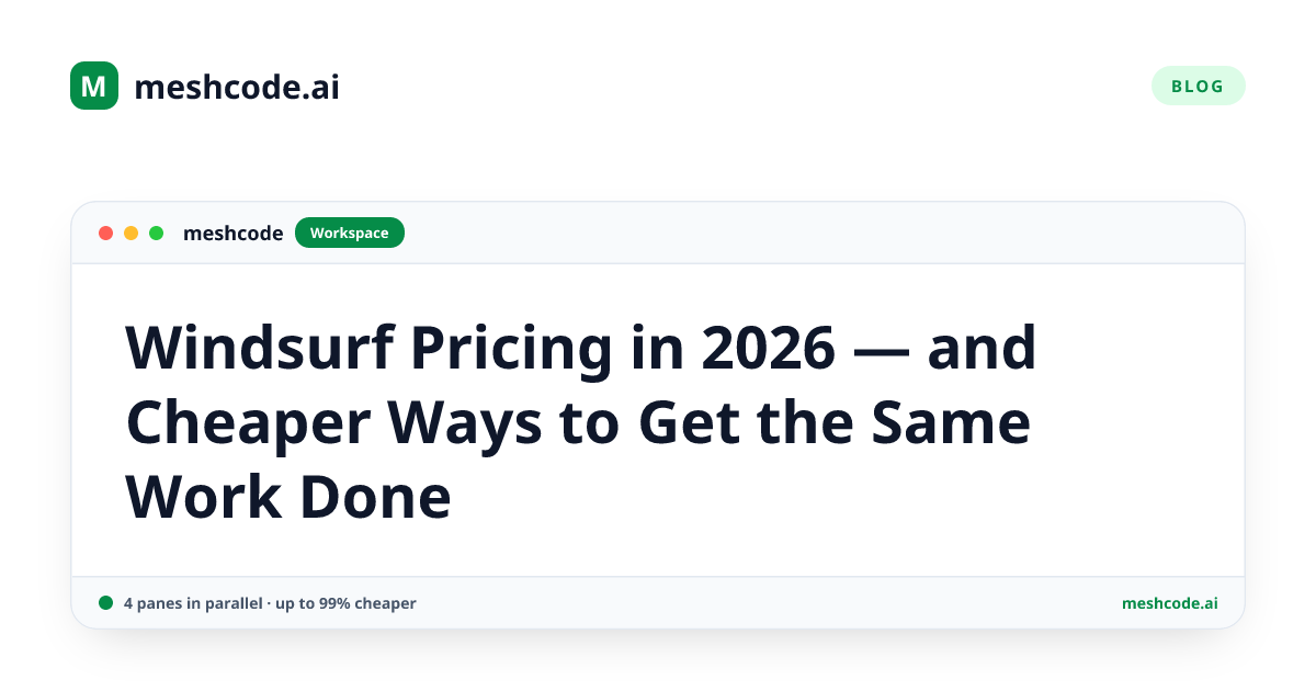 Windsurf Pricing in 2026 — and Cheaper Ways to Get the Same Work Done